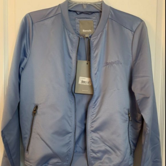 New Bench Girls Blue Bomber Jacket Small Size - Picture 1 of 4